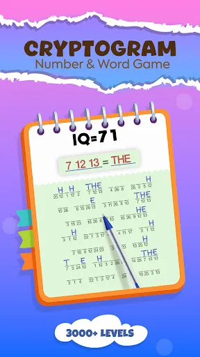 Cryptogram: Number & Word Game screenshot 1